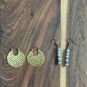 Elegant Gold and Silver Earrings Set